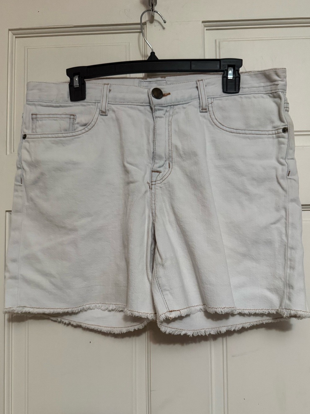 Current/Elliott Bleached White Roll Short